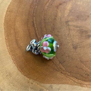 RETIRED James Avery Art Glass Charm with Bunny Rabbit Finial